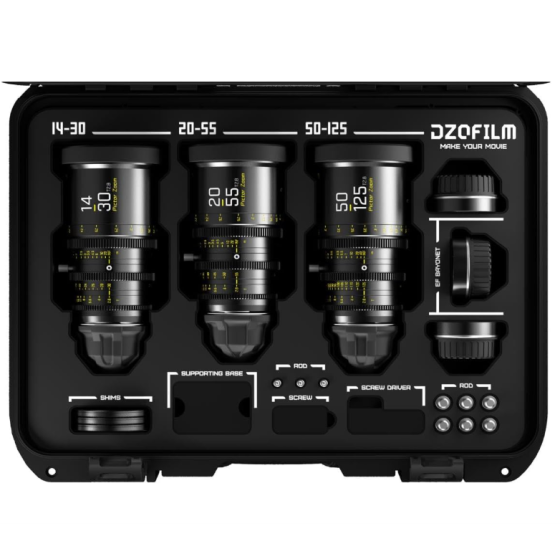 DZOFILM Cine Lens Pictor Zoom 3-Lens Kit (14-30/20-55/50-125 T2.8) Black